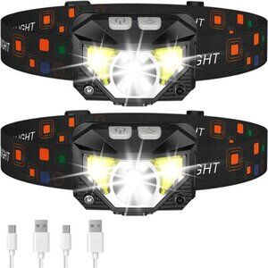 Headlamp Flashlight, Lumen Ultra-Light Bright LED Rechargeable Headlight